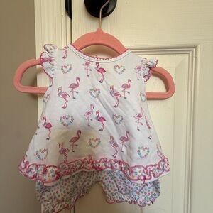 Kissy Kissy Pink Flamingo Baby Dress